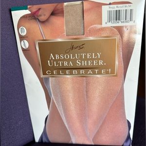 Hanes absolutely ultra, sheer celebrate pantyhose.
